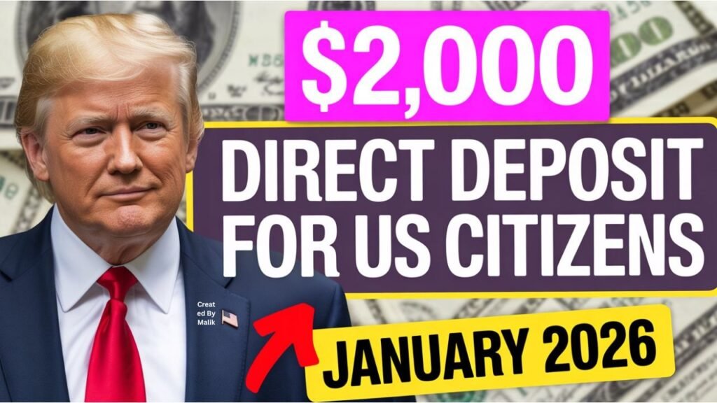 $2,000 Direct Deposit for U.S. Citizens in January 2026