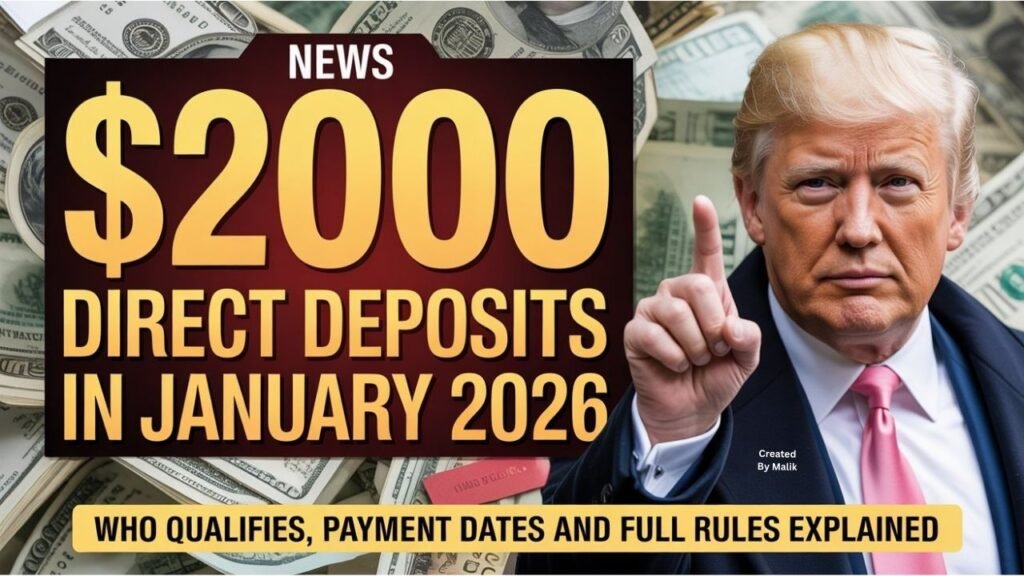 $2000 Direct Deposits in January 2026: Who Qualifies, Payment Dates and Full Rules Explained